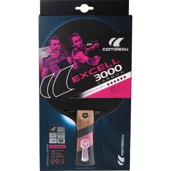 Cornilleau Excell 3000 Carbon siseruumi Reket