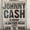 Metall seinapilt Johnny Cash