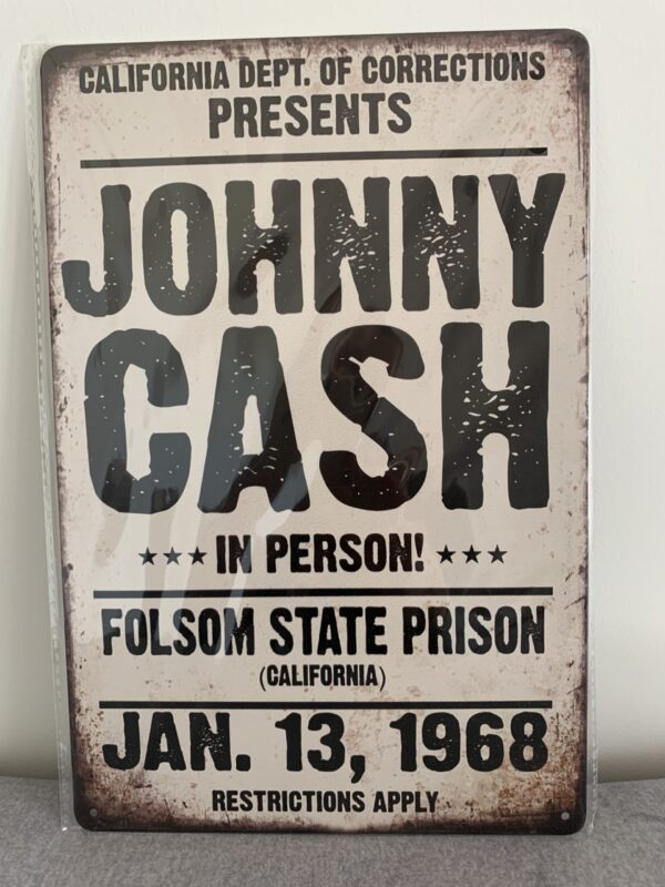 Metall seinapilt Johnny Cash