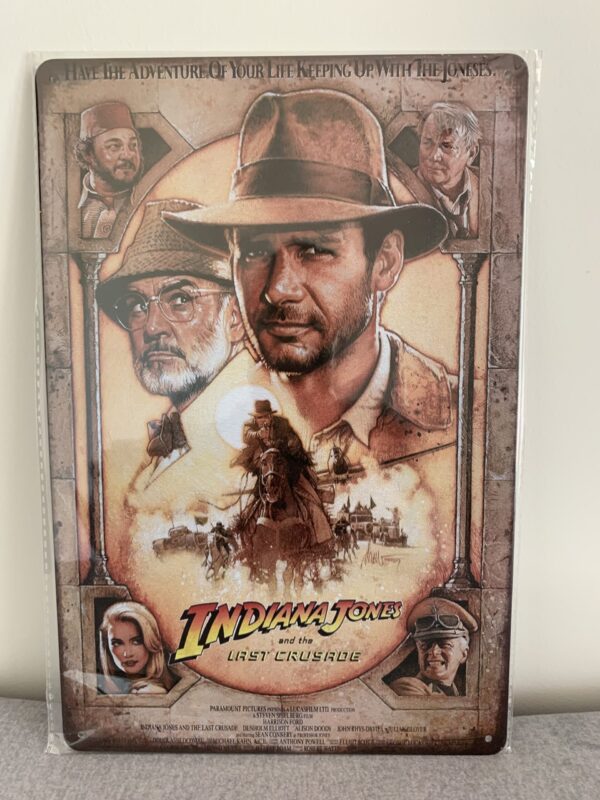 Metall seinapilt Indiana Jones