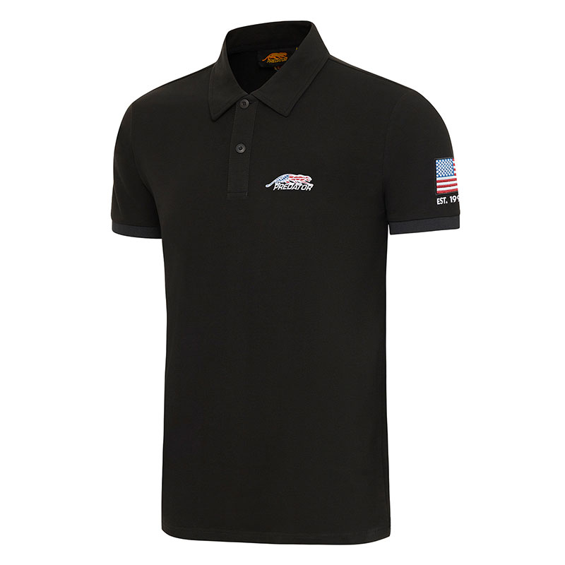 POLO PREDATOR BLACK LOGO USA M