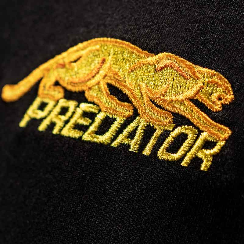 POLO PREDATOR BLACK - YELLOW LOGO MEDIUM (1)