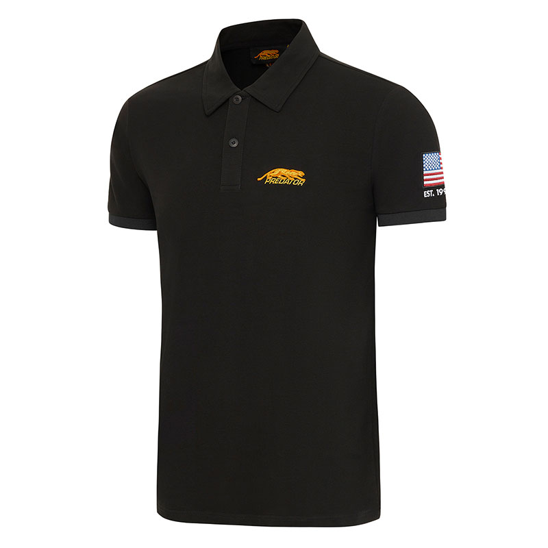 POLO PREDATOR BLACK - YELLOW LOGO MEDIUM