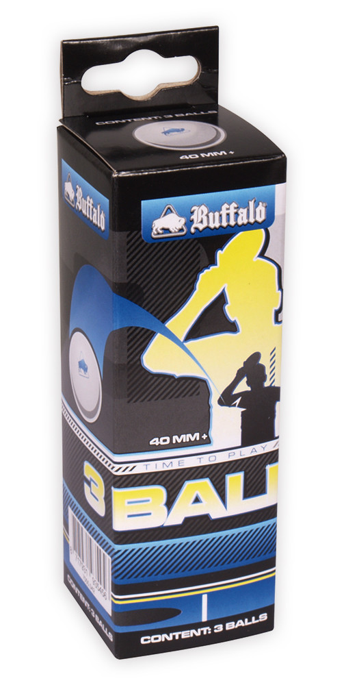 Buffalo TT Table Tennis Balls 3-Star 3pcs