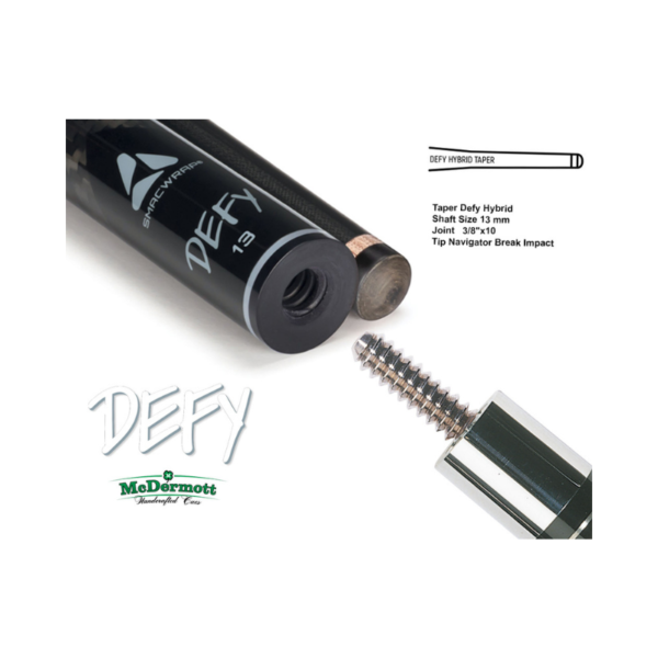 McDermott DEFY BREAK Cue Shaft 3/8"x10 Joint, 13mm, 29"